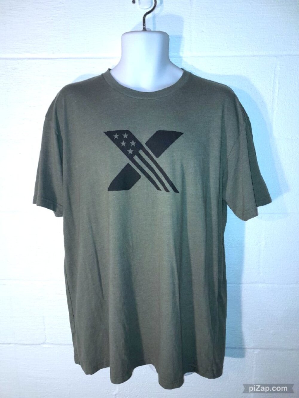GOVX Apparel Men's Adult XL Army Green Black Logo T-Shirt
